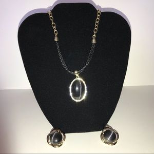 RFM necklace and earrings.